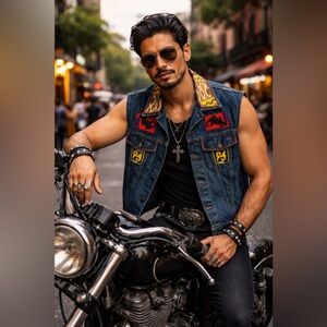 Vintage Jean Vest‎ By Tlaquepaque 1970’s